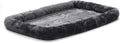 QuietTime Dog Bed Gray Faux Fur Bolster for 48 in Crates - Cozy