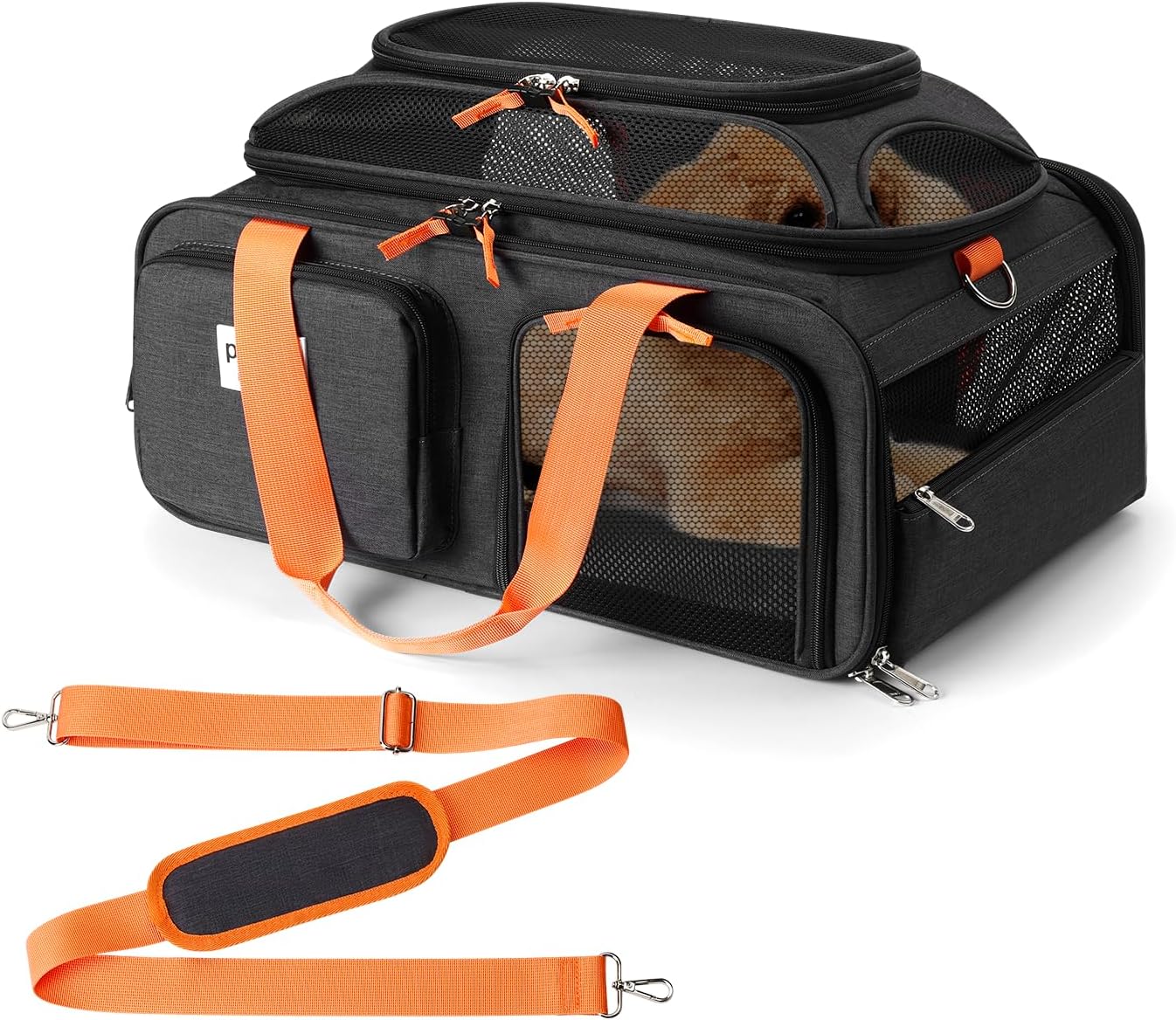 19x13x9 TSA Approved Expandable Pet Carrier for Small Pets