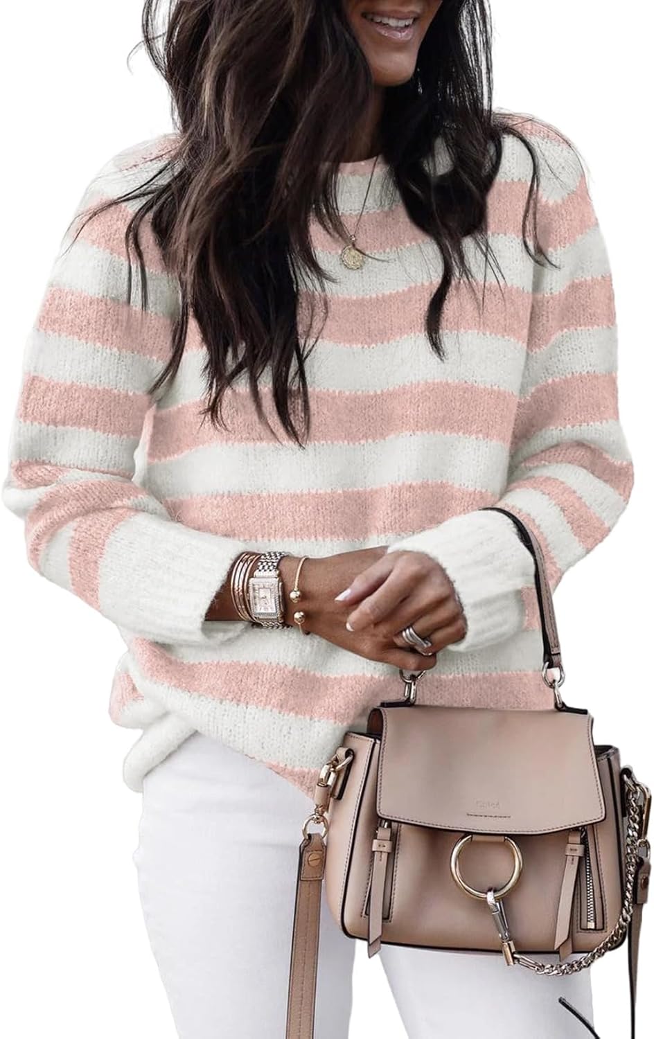 Dokotoo Sweaters for Women: Cute Color Block Pullover Tops