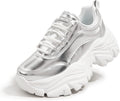 K KIP WOK Chunky Platform Sneakers for Women - Comfortable 3in Lift is