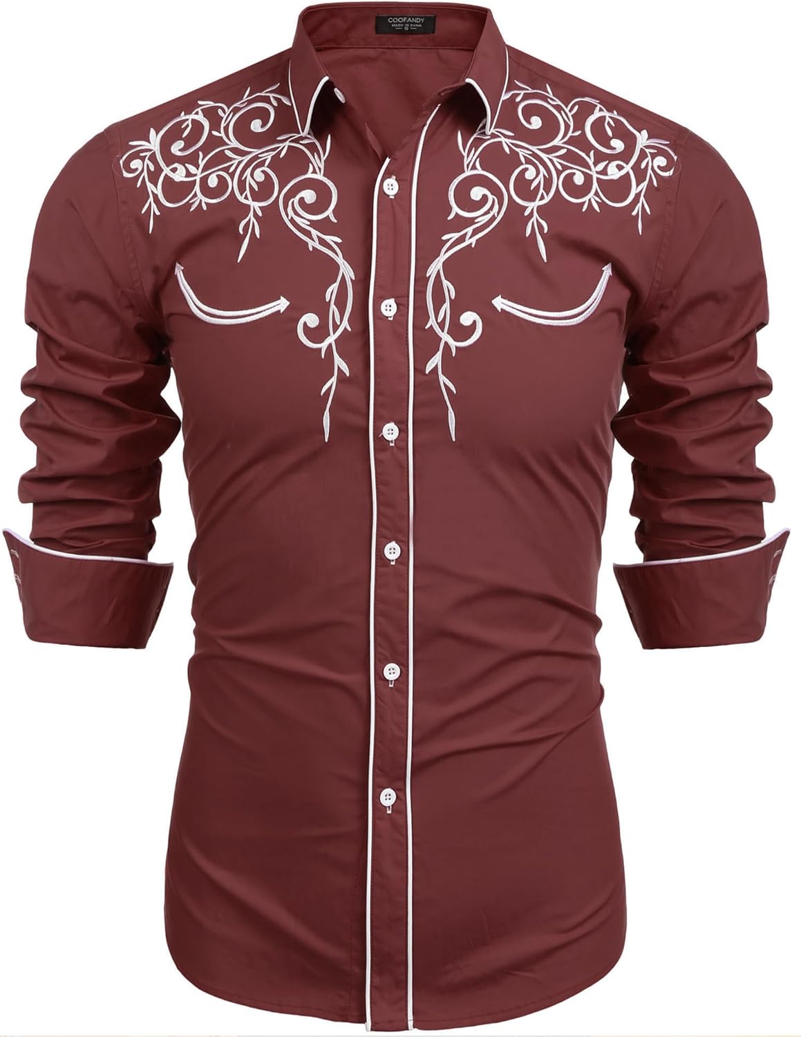COOFANDY Men's Western Cowboy Shirts for Stylish Casual Wear
