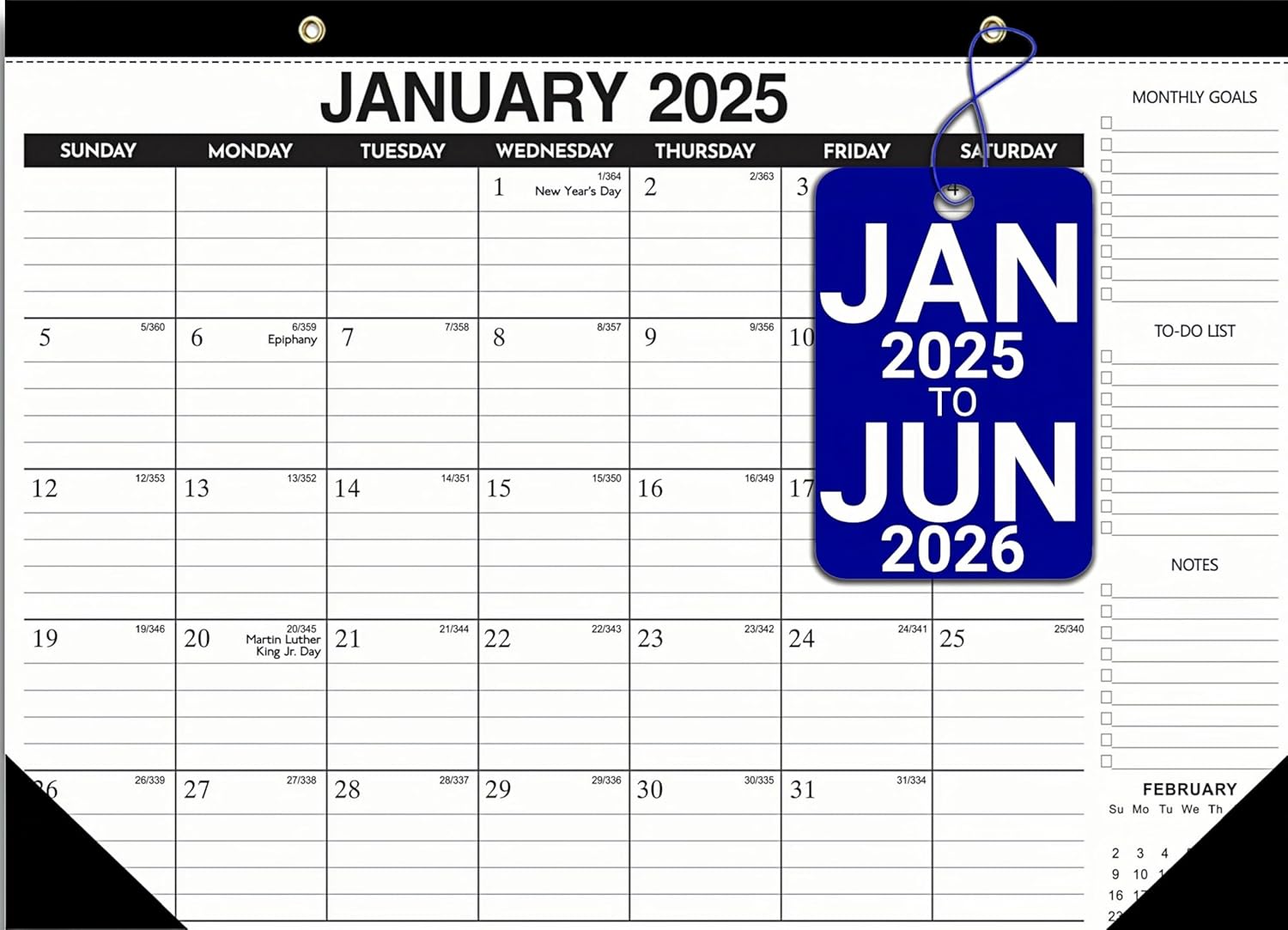 VOVEA 18-Month Desk Calendar 2025-2026 - Easy Organizing!