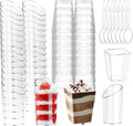 Mini Dessert Cups with Spoons 150 Pack - Party Ready 3oz & 5oz