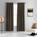 Brown Coffee Blackout Curtain Panels for Cafe - Thermal Insulated Pair
