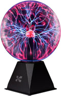 Katzco 8 Inch Plasma Ball - Interactive Nebula Lightning Decor