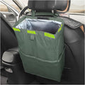 Car Trash Can with Storage Pockets - Foldable Leak-Proof Organizer