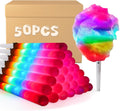 50 Pcs LED Cotton Candy Cones - Glowing Cotton Candy Sticks