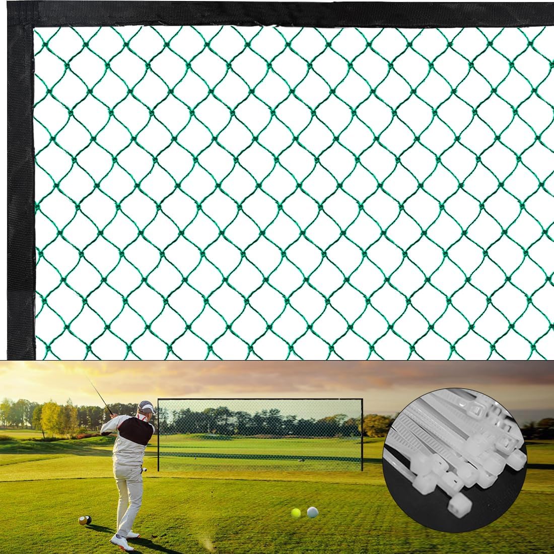 ASENVER Golf Impact Net: Ultimate Indoor/Outdoor Practice, 10x30 Ft