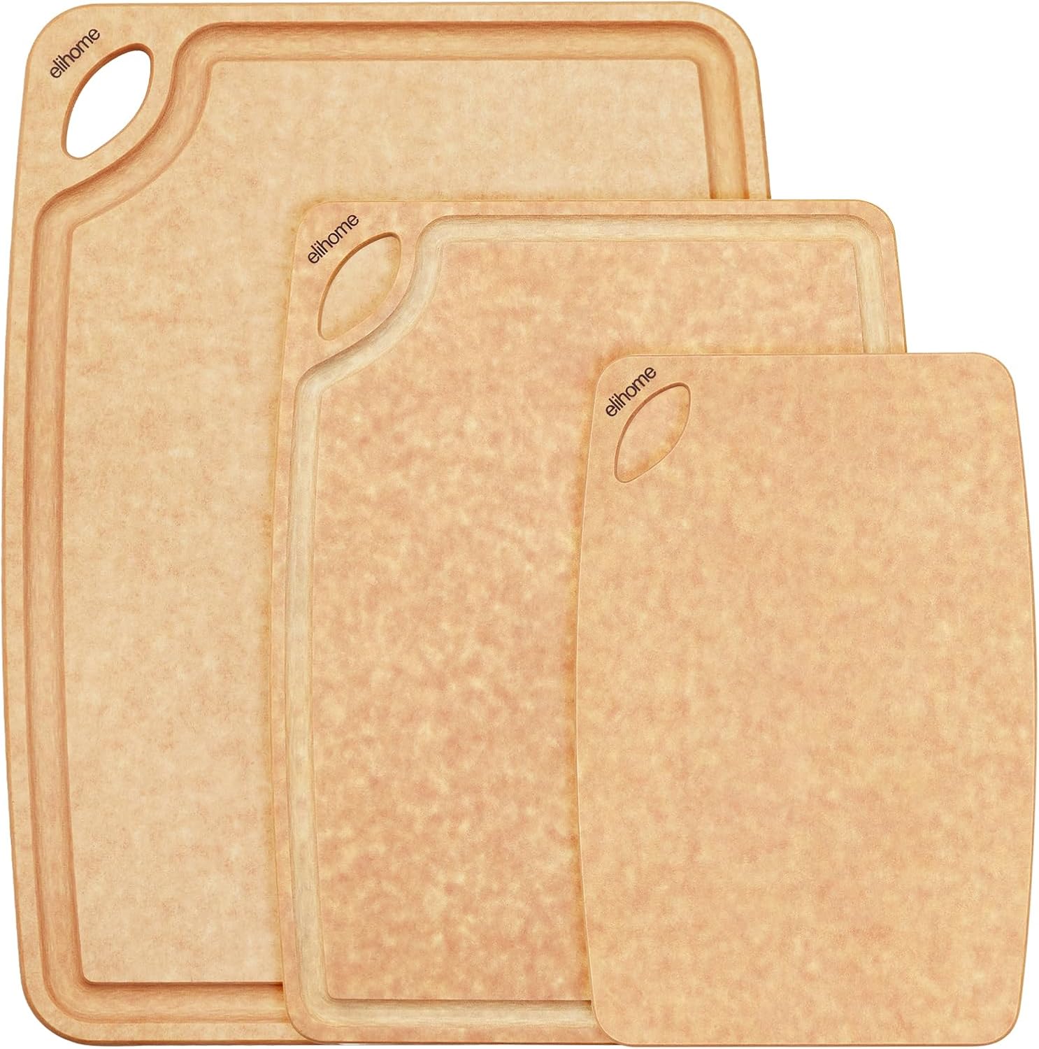 Elihome Classic Series 3-in-1 Cutting Board Set for Kitchen