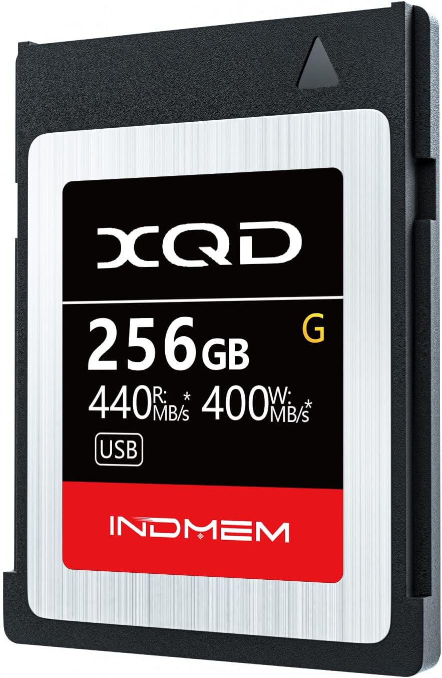 INDMEM XQD 256GB Memory Card for High Speed 4K Video Recording