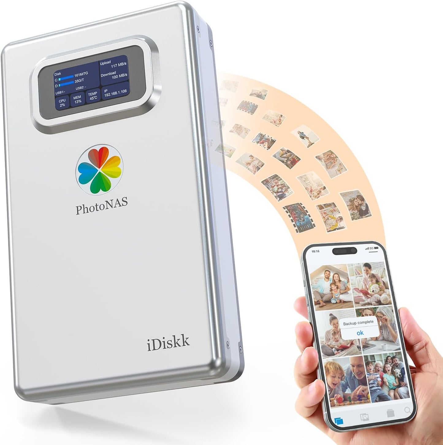 iDiskk 2TB NAS Drive: Secure Family Photo Backup