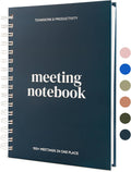 Meeting Notebook for Work Organization - 100+ Meetings, A5