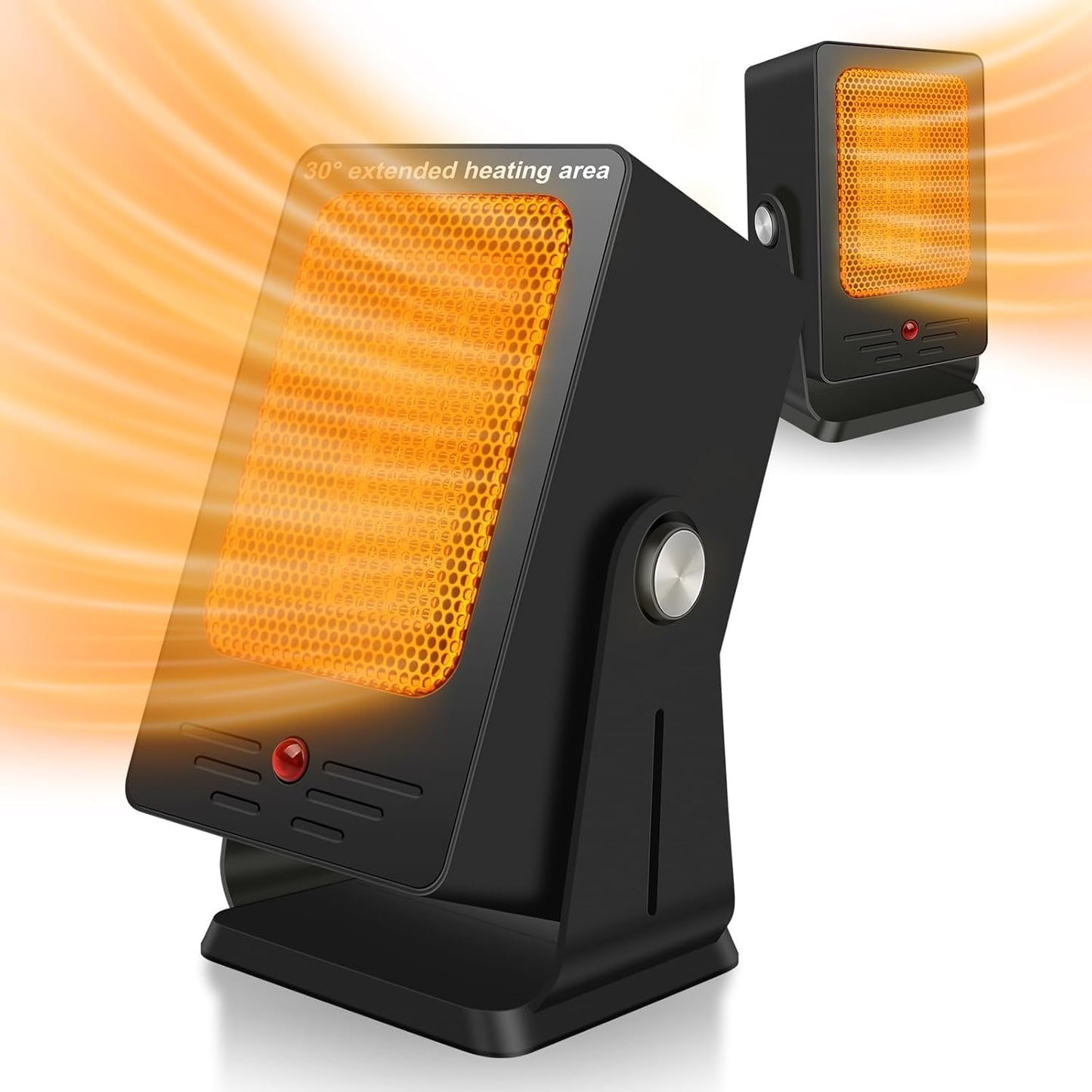 Fast-Heating Desktop Heater | 900W PTC | 30 Adjustable | Lightweight