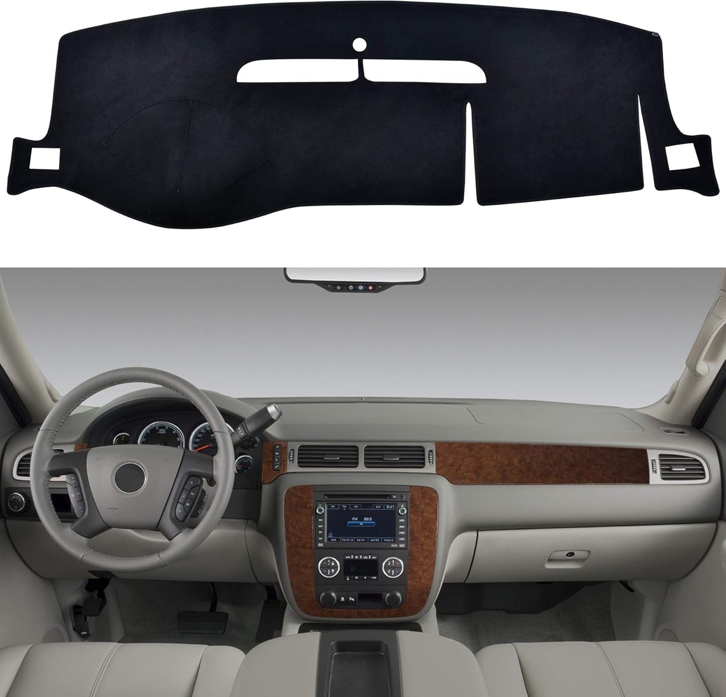 SPEEDWOW Dashboard Cover Mat for 2007-2014 Chevy Models