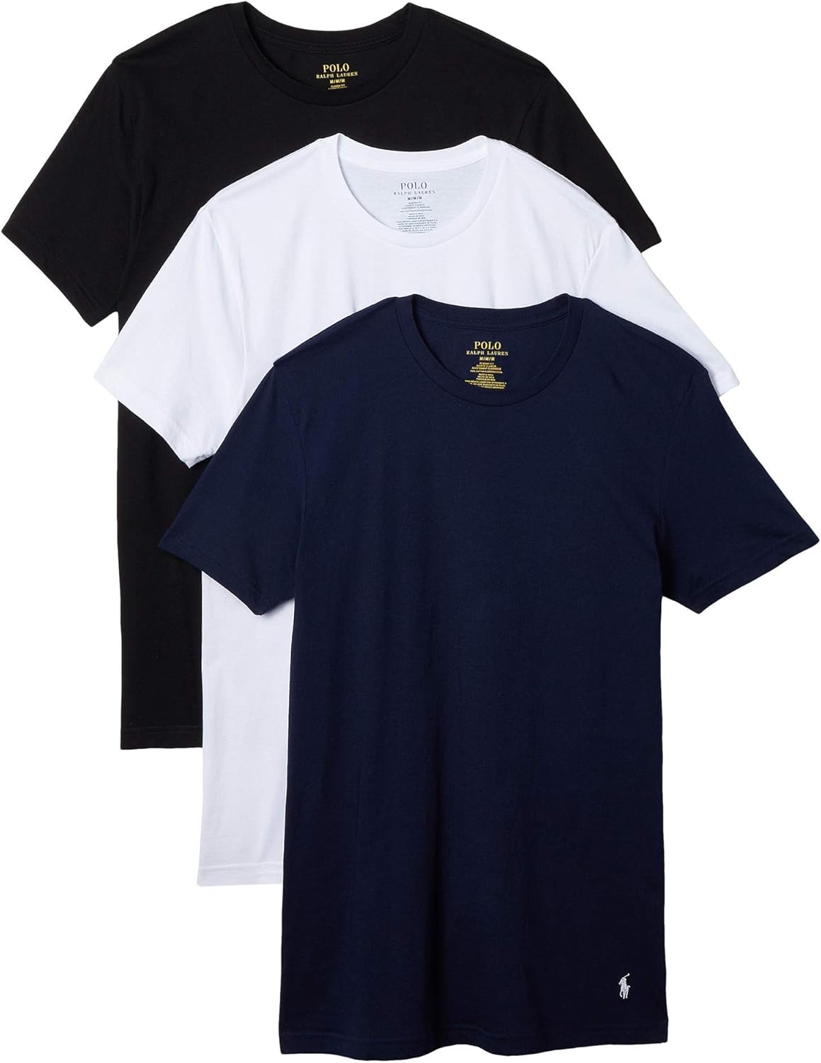 Polo Ralph Lauren Men's Classic Fit Undershirt Wicking 3-Pack