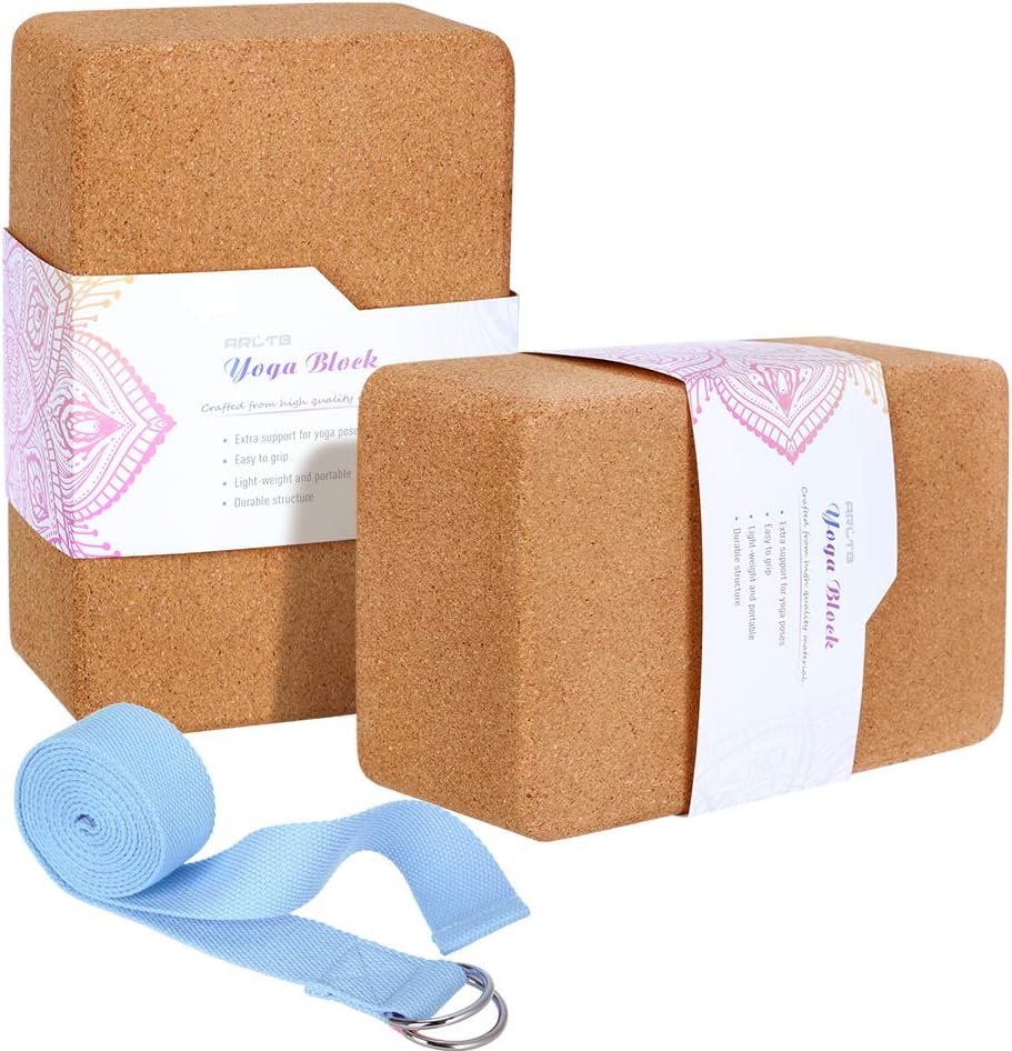 Premium Cork Yoga Blocks Set - Improve Flexibility