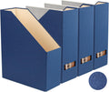 Magazine Holder File Holder and Desk Organizer - Classic Blue 4-Pack