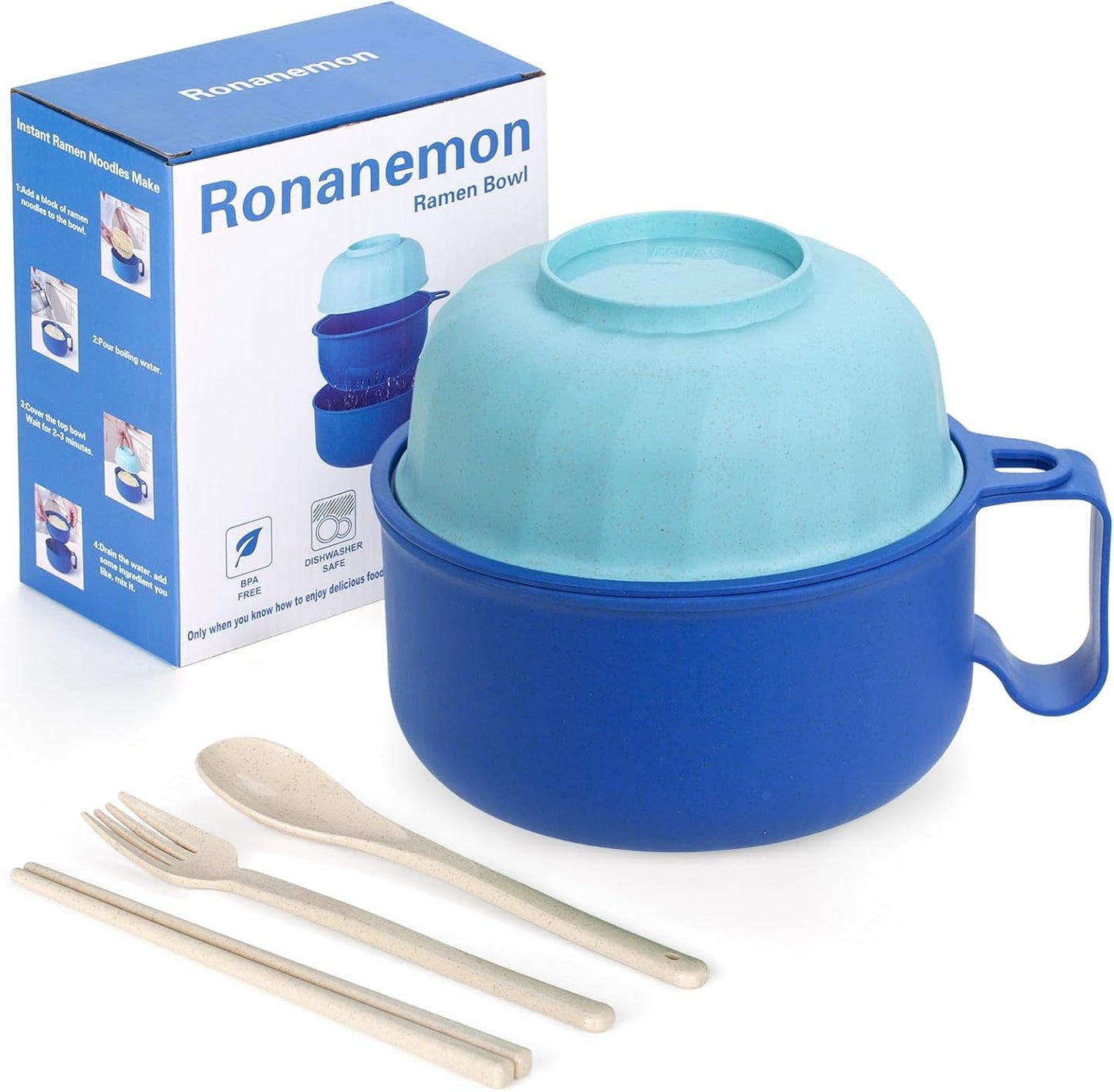 Unbreakable Microwave Ramen Bowl - Instant Lunch Essential