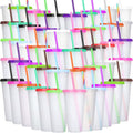 Honeydak 60 Pack Tumbler with Straw and Lid - Bulk Reusable Cups