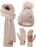 Cozy 3-in-1 Winter Set: Beanie, Scarf, Gloves - FISFET