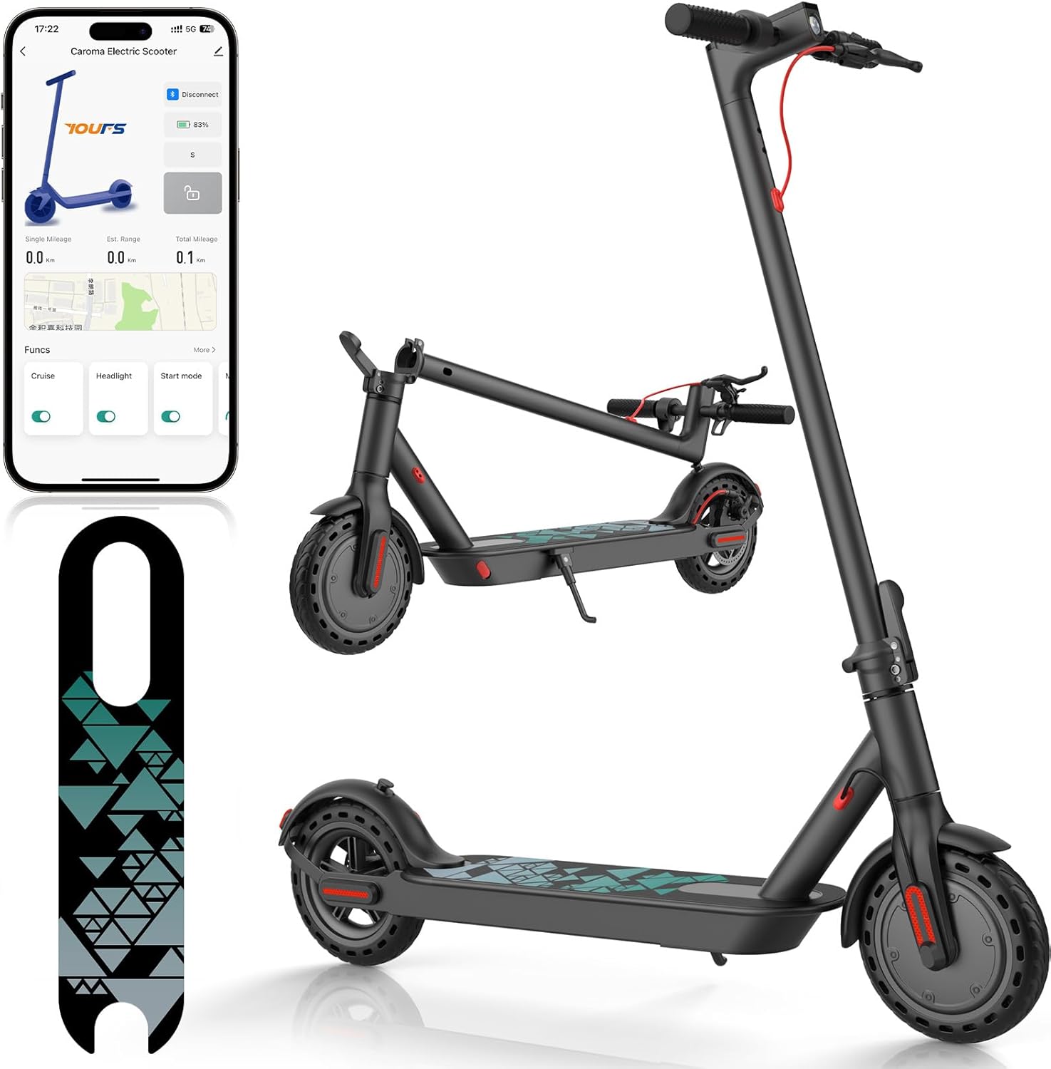 Caroma Electric Scooter Adults: Powerful 350W Motor