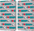 Peanuts I Love Pattern Snoopy Leather Wallet Case for iPad 10.2