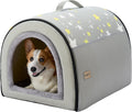 Jiupety Indoor Dog House: 2-in-1 Portable Bed for Medium Dogs