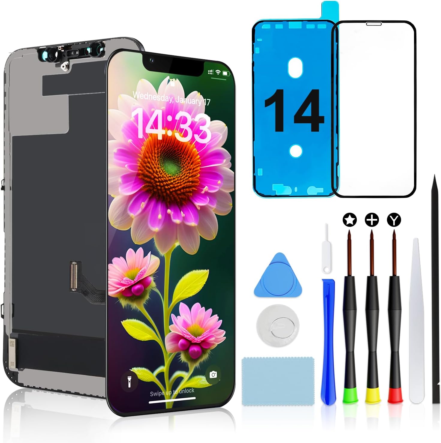Brinonac iPhone 14 Screen Replacement Kit for 6.1 inch Display