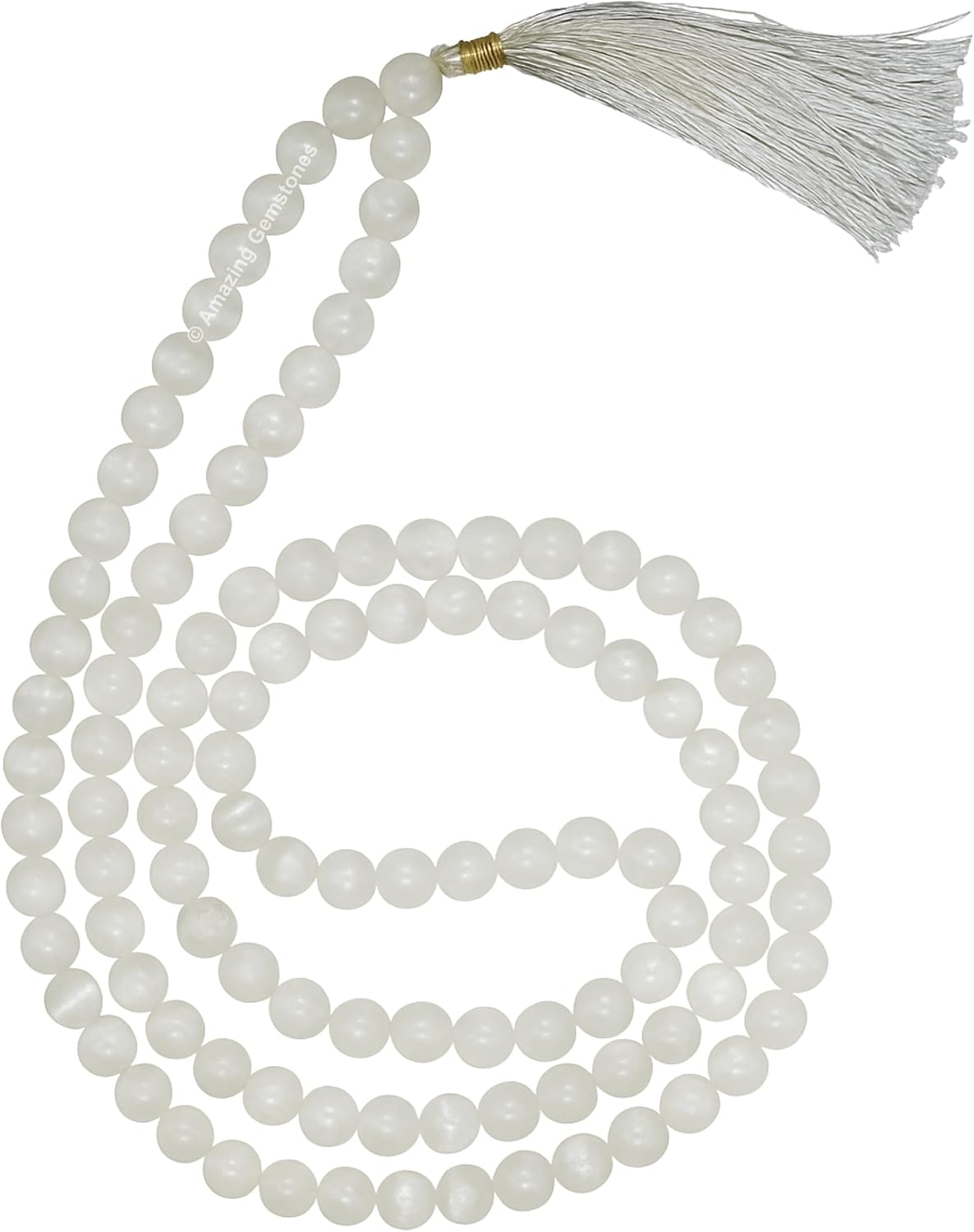 Authentic Gemstone Crystal Mala Beads for Meditation Practice