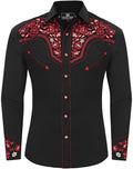 SALVAJE OESTE Western Embroidered Cowboy Shirt for Men (Style DTT8)