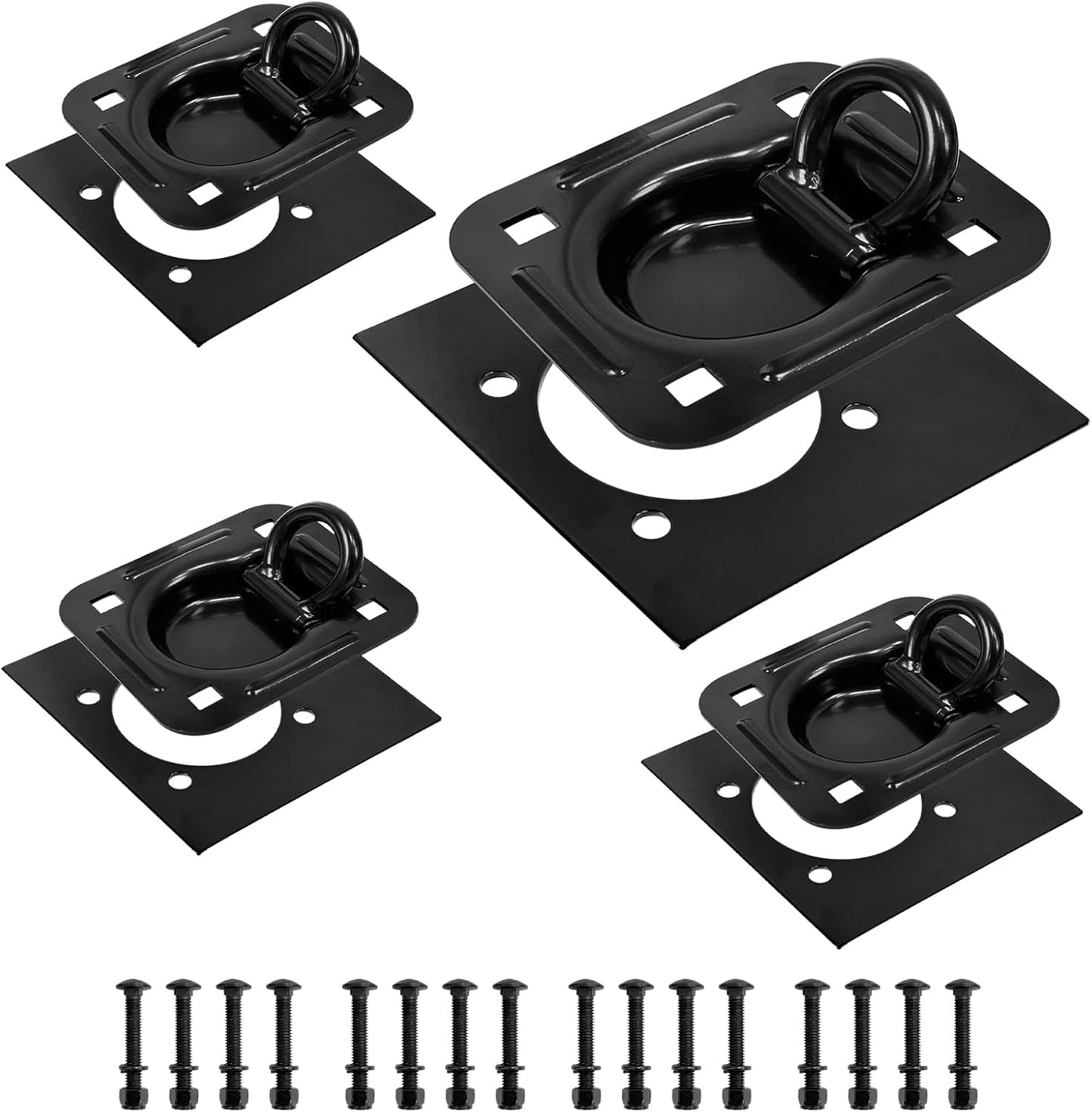 Recessed D-Ring Tie Down Anchors for Heavy Duty Cargo Security
