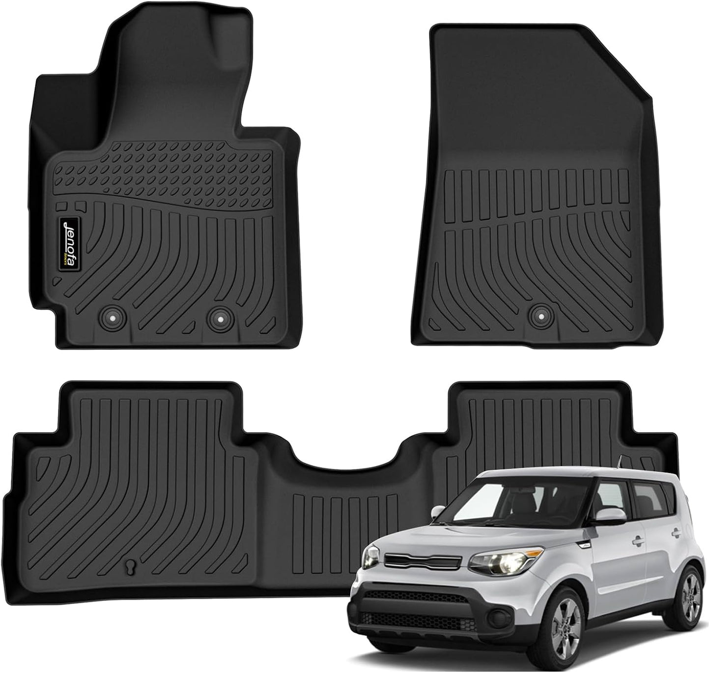 Custom Fit Jenofa Floor Mats for Kia Soul 2014-2019 Models