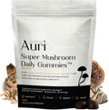 Auri Super Mushroom Daily Gummies - 12 Mushroom Blend for Focus