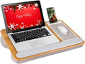 Home Office Pro Lap Desk with Wrist Rest and Mouse Pad - Oak Woodgrain