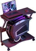 Pholiten Computer Tower Cart Height Adjustable PC Stand - Mobile