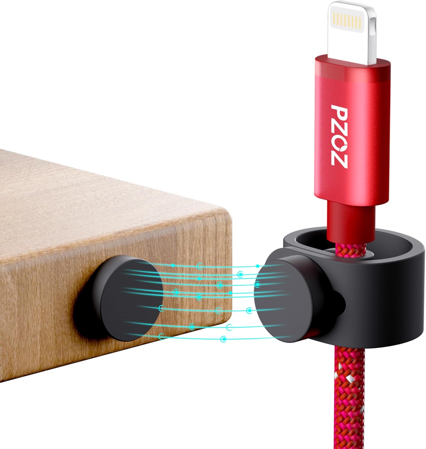 PZOZ Reusable Magnetic Cable Ties - Organize with Ease!