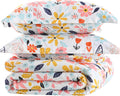 Floral Comforter Set for Girls Twin - Soft, Lightweight and Cute