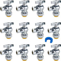 SUNGATOR 12-Pack Angle Stop Valve 1/2 x 3/8 in - Fast Pushfit Shutoff