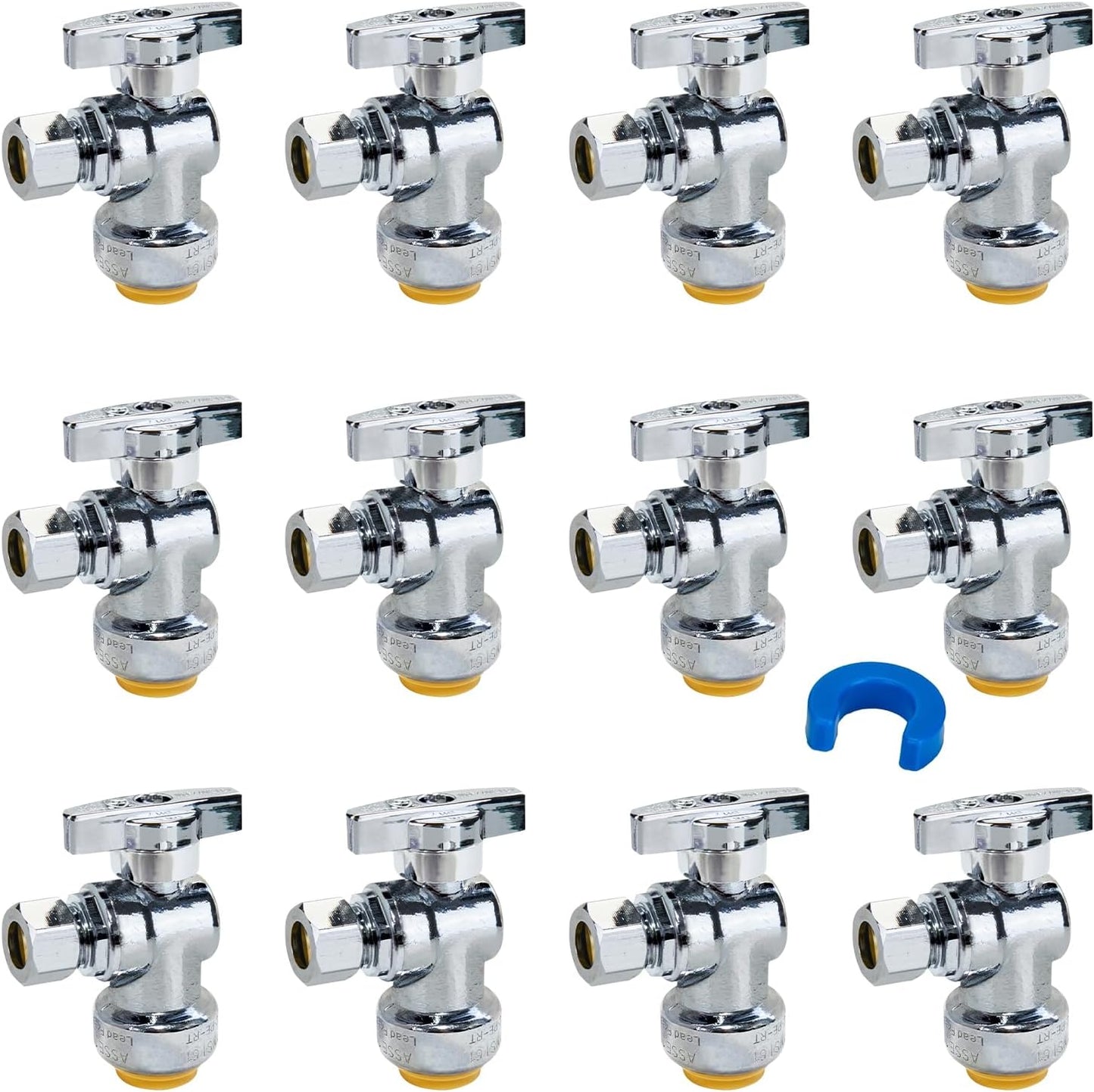 SUNGATOR 12-Pack Angle Stop Valve for Easy Plumbing Solutions