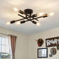 ZGLAOJT 6-Light Semi Flush Mount Ceiling Light - Industrial Farmhouse