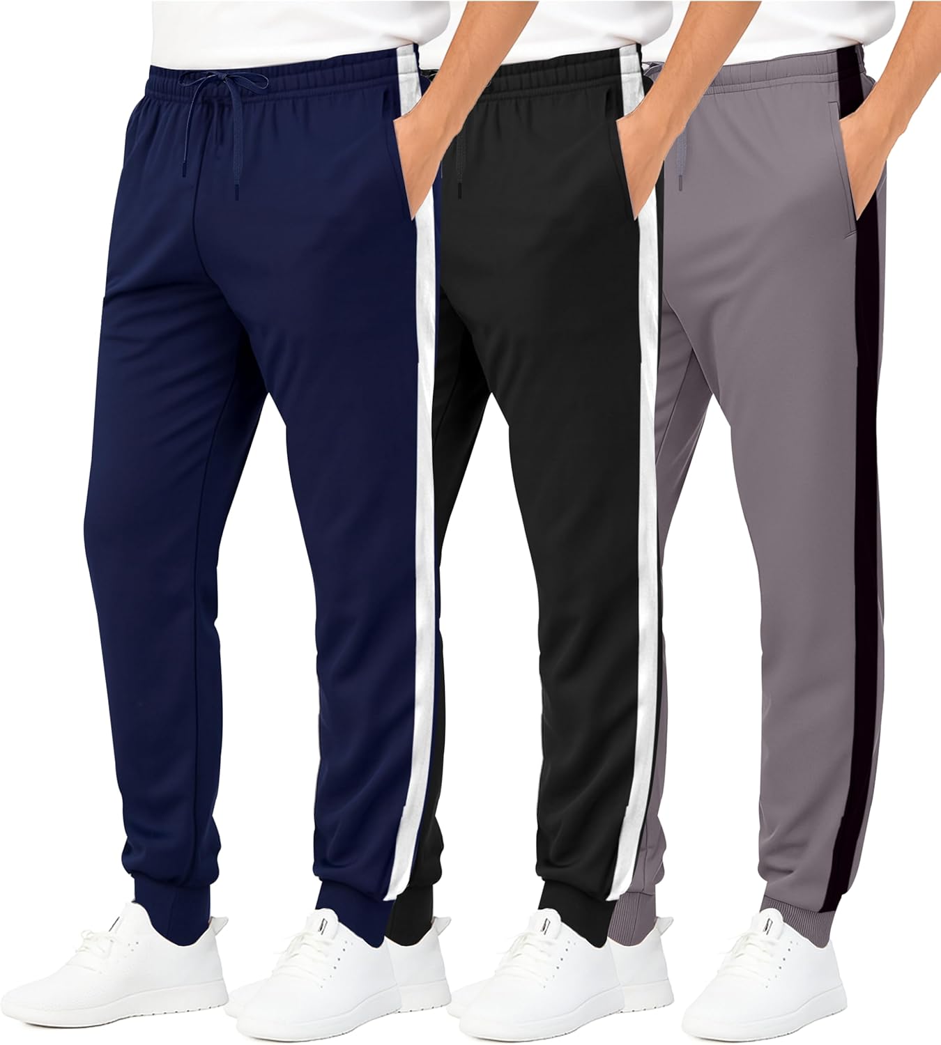 Boys Joggers with Pockets: Real Essentials 3 Pack for Kids