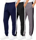 Boys Joggers 3 Pack - Comfortable Athletic Sweatpants for School