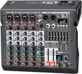Audio Mixer 6-Channel Professional DJ Mixer - Studio Mixing Console