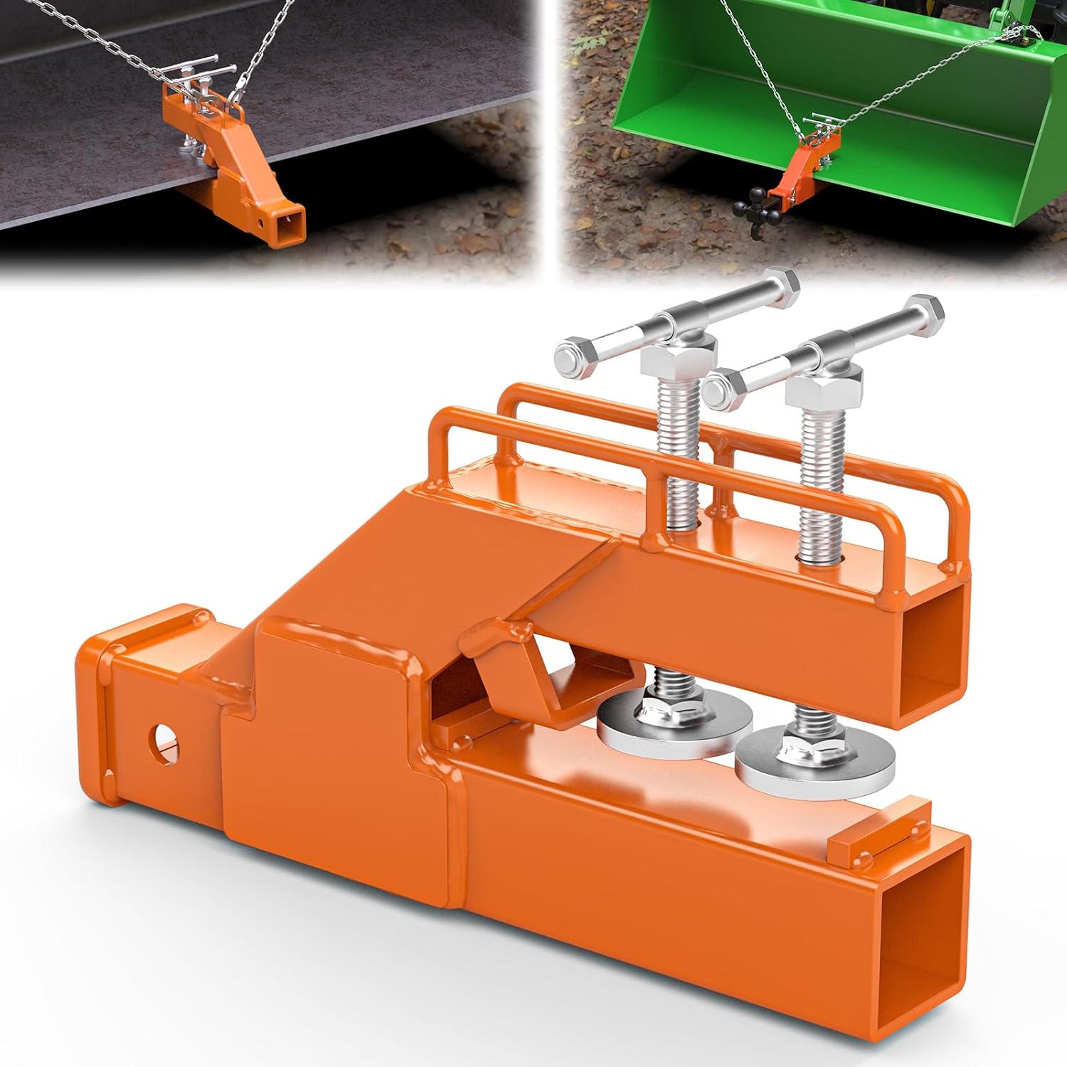 2025 Upgraded Clamp on Trailer Hitch for Tractor Bucket Use