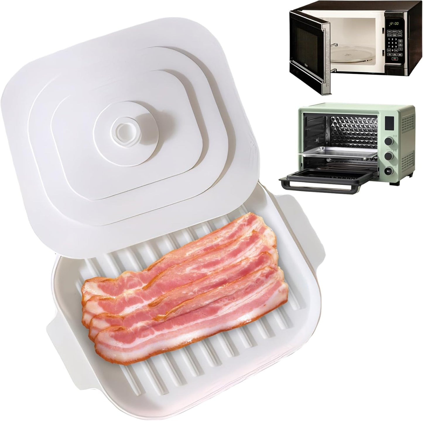 Quick & Crispy Microwave Bacon Cooker - No Mess!