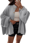 Womens Oversized Cardigan Long Lantern Sleeve - Cozy Fall Staple