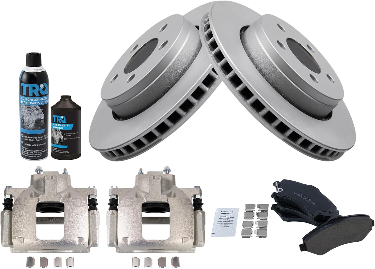 TRQ Front Brake Pad & Rotor Kit for Dodge Nitro and Jeep Liberty