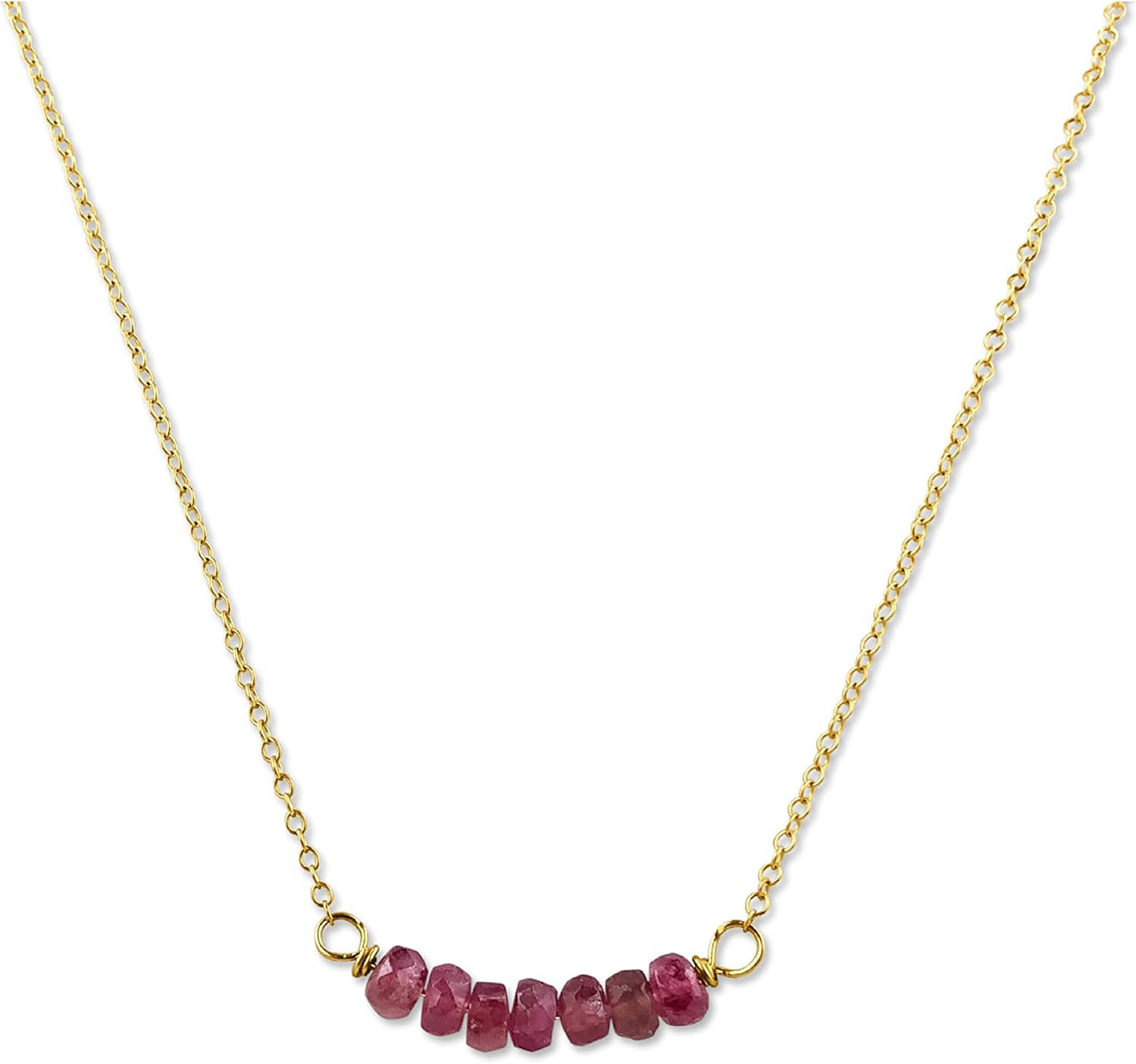 Personalized Birthstone Bar Necklace for Women and Girls