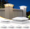 APONUO Solar Post Cap Lights 6 Pack - Dual Warm/Cool LED for Decks