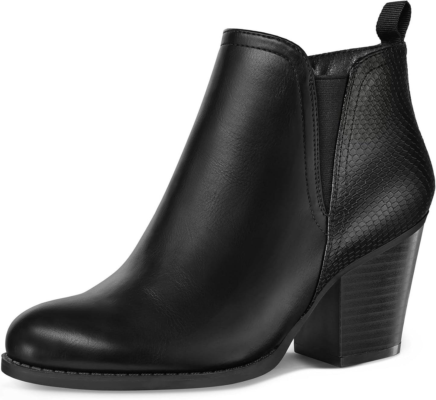 mysoft Women's Ankle Boots with V Cut Side Elastic Panels